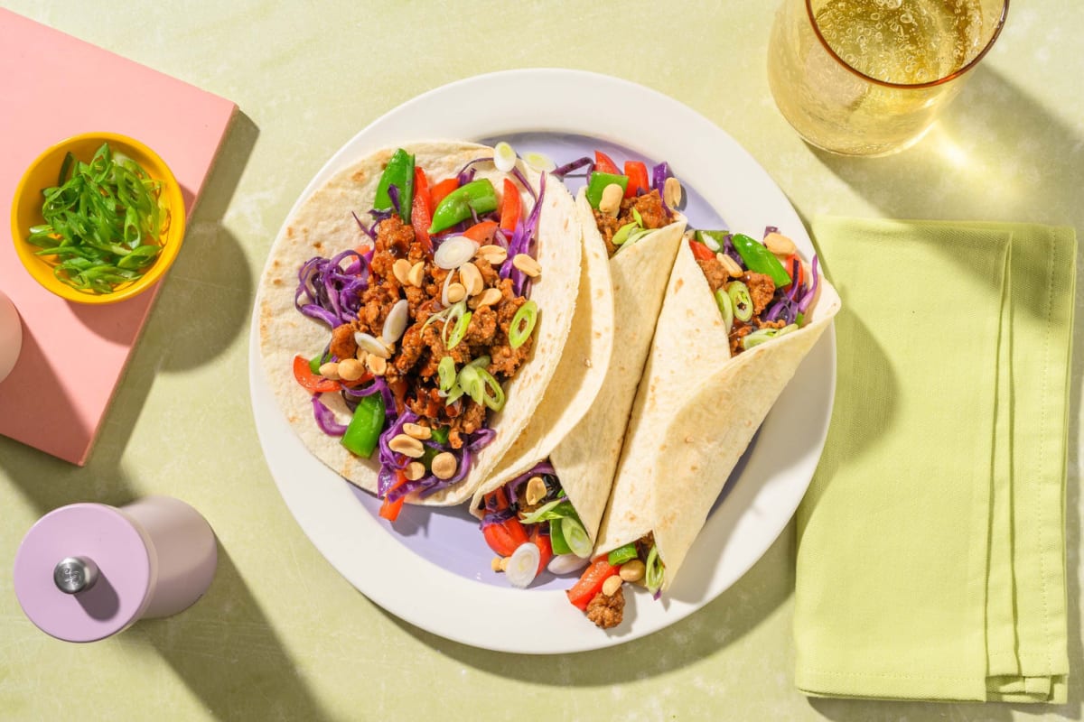Asian-Inspired Chicken Wraps