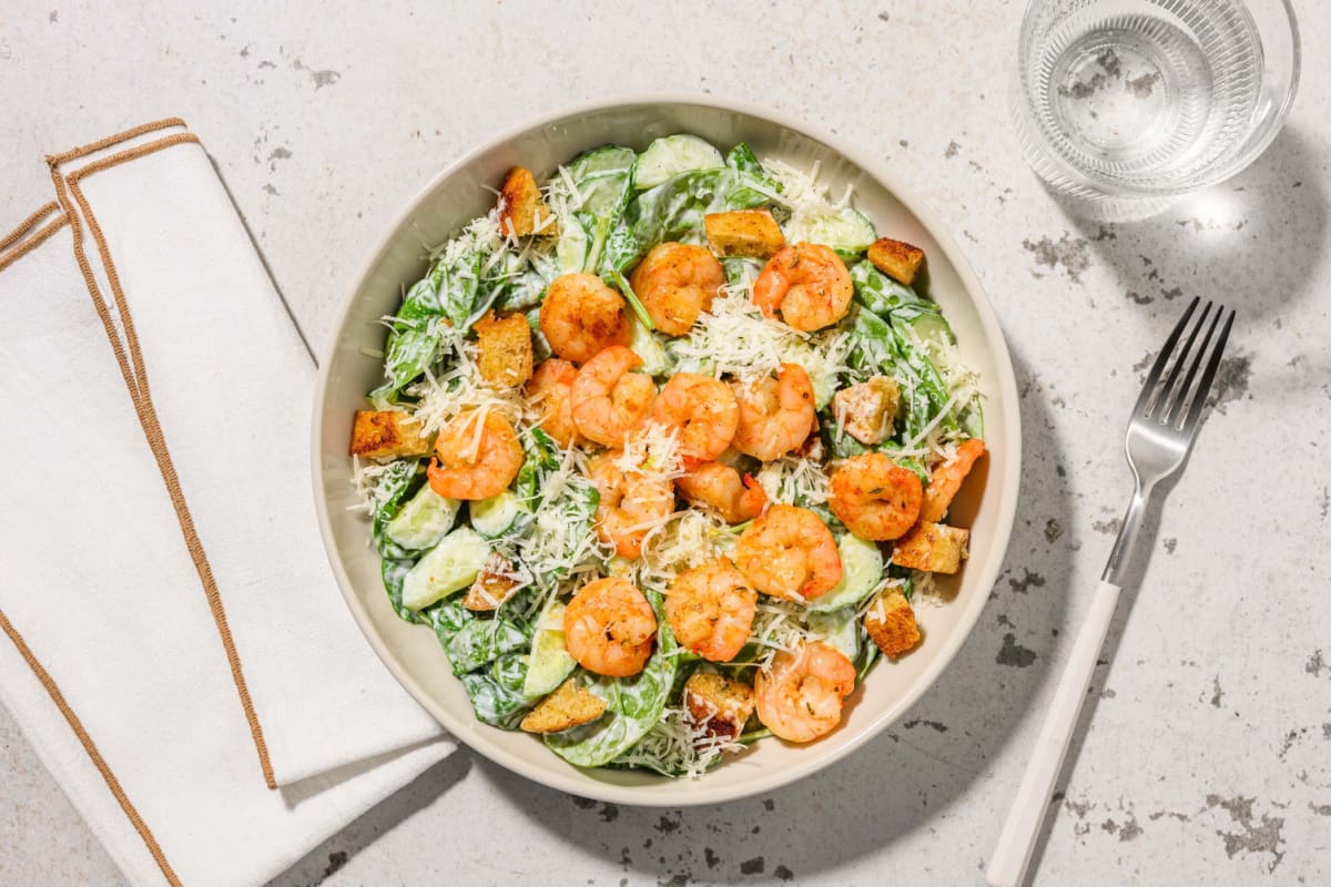 Smart Quick Double Shrimp Ceasar Salad