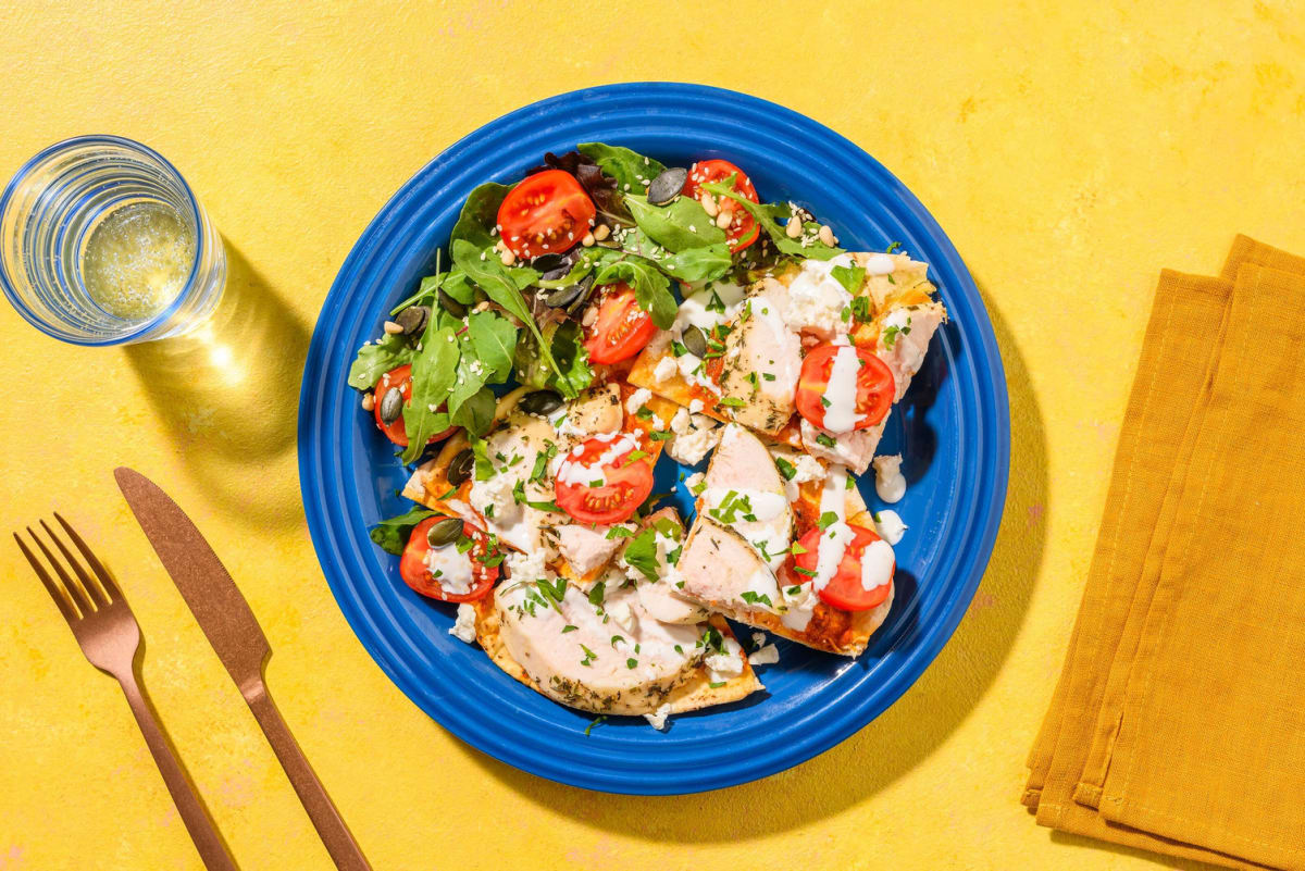 Mediterranean Chicken Flatbreads