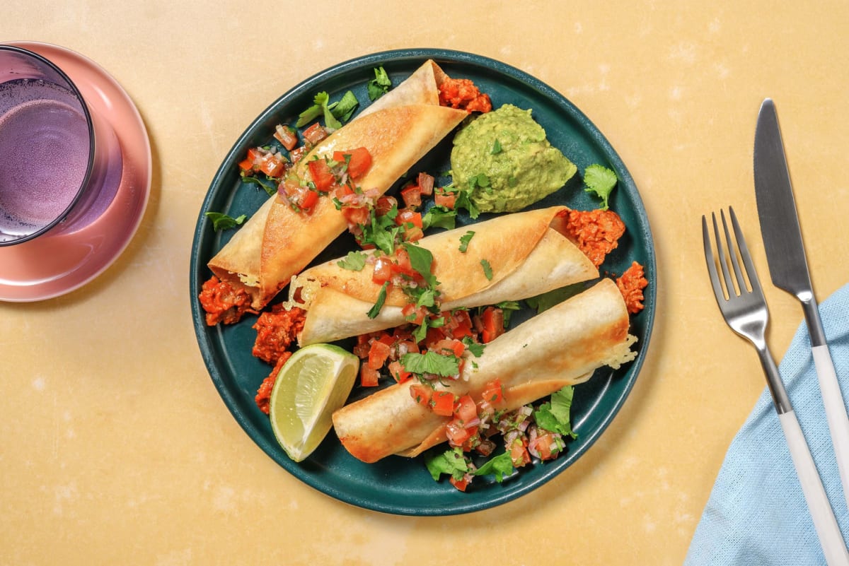 Taquitos au tofu avec mozzarella à base de plantes