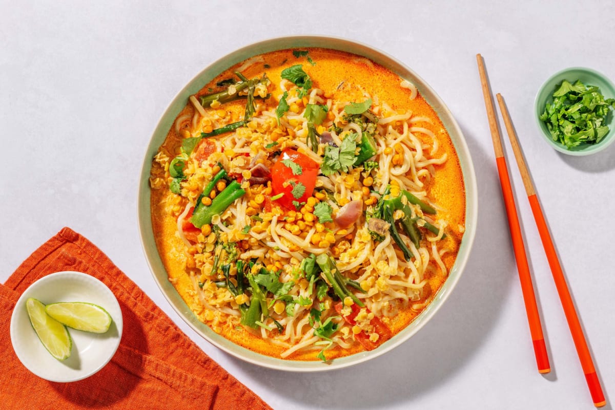 Curried Chicken, Lentil and Noodle Bowl