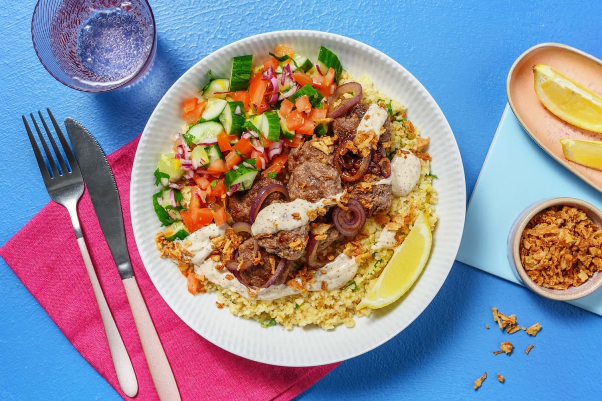 Grilled Beef Kibbeh-Inspired Bowl