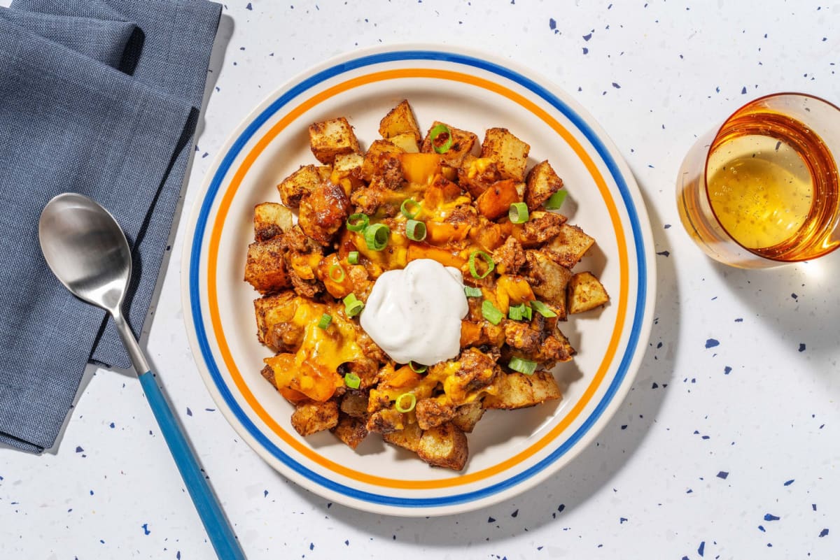 Cheesy Double Beef and Pork Hash
