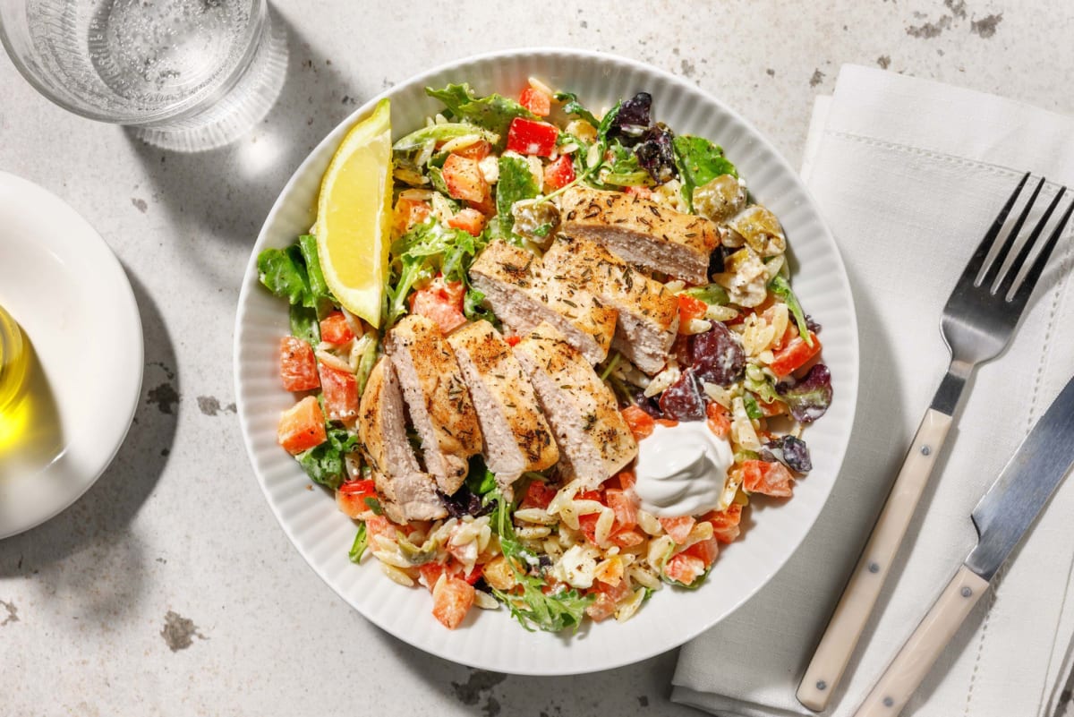 Smart Souvlaki-Style Chicken Salad