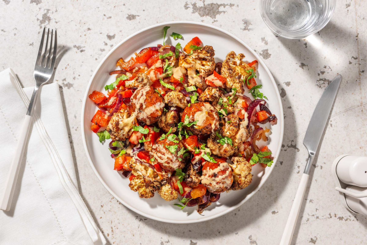 Falafel et poulet glacés à la mangue