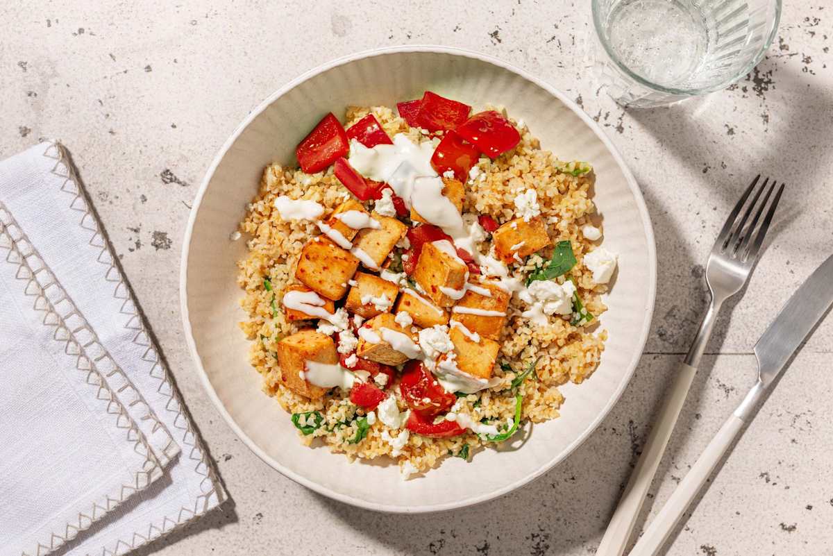 Carb Smart Harissa-Honey Glazed Tofu and Chicken