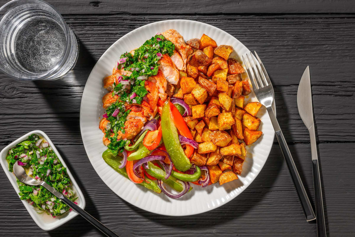 Côtelettes de porc et sauce Chimichurri