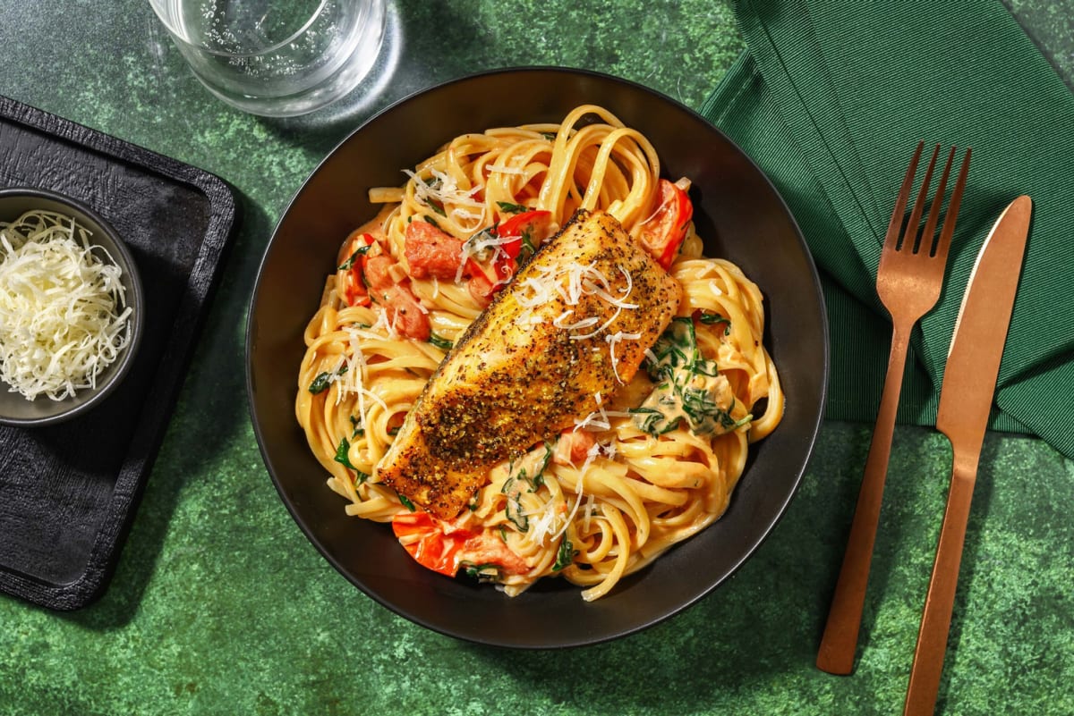 Velvety Tuscan Salmon