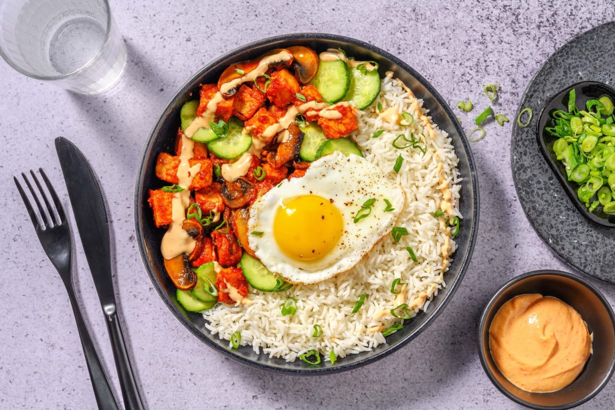 Sweet and Spicy Tofu Bibimbap