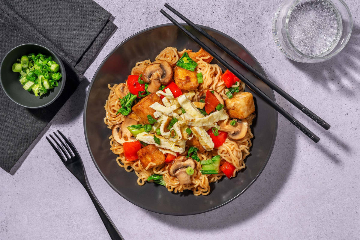 Gingery Tofu and Veggie Chow Mein Recipe HelloFresh