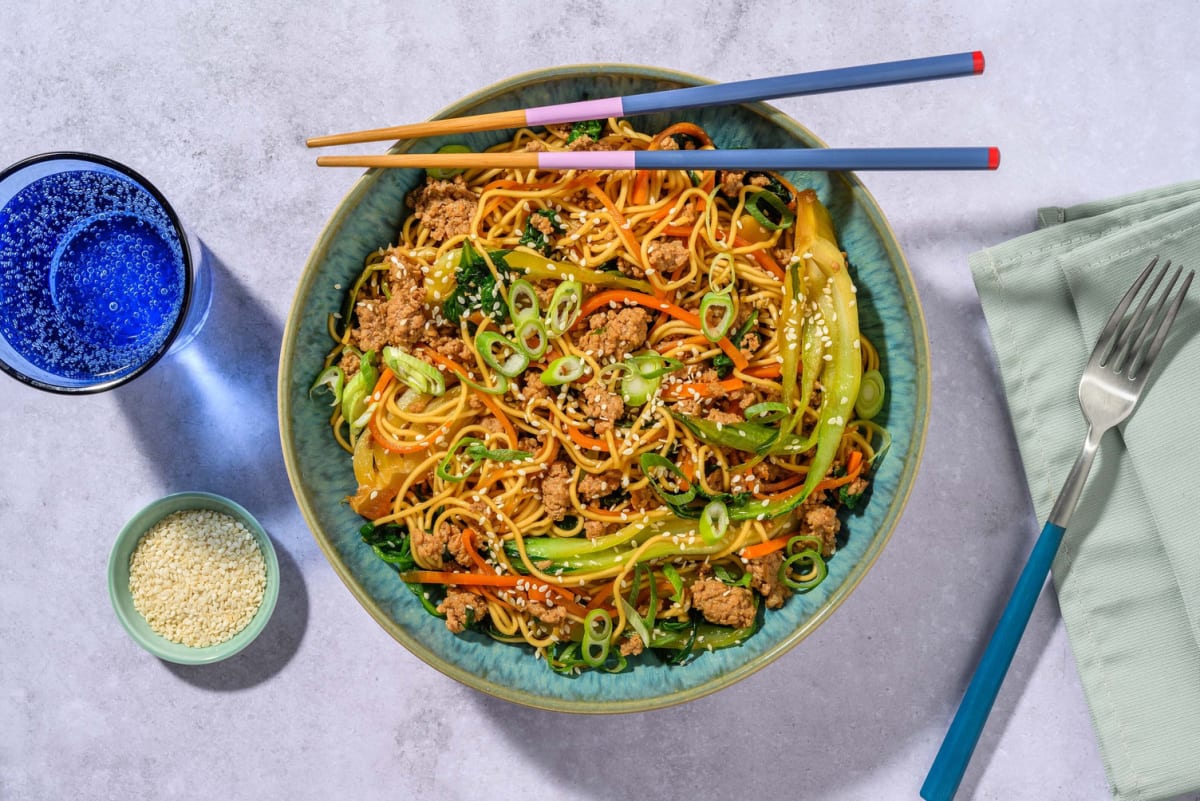 SuperQuick Gingery Beyond Meat® Noodle Bowls