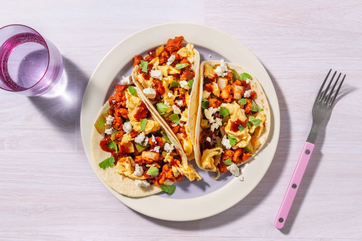 SuperQuick Beef-and-Egg Tacos 