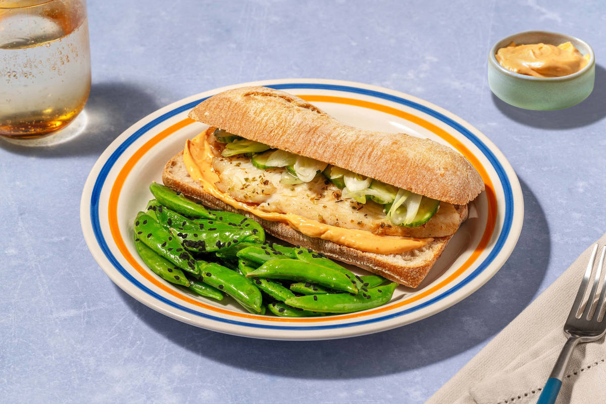 SuperQuick PanFried Sesame Tilapia Sandwiches Recipe HelloFresh