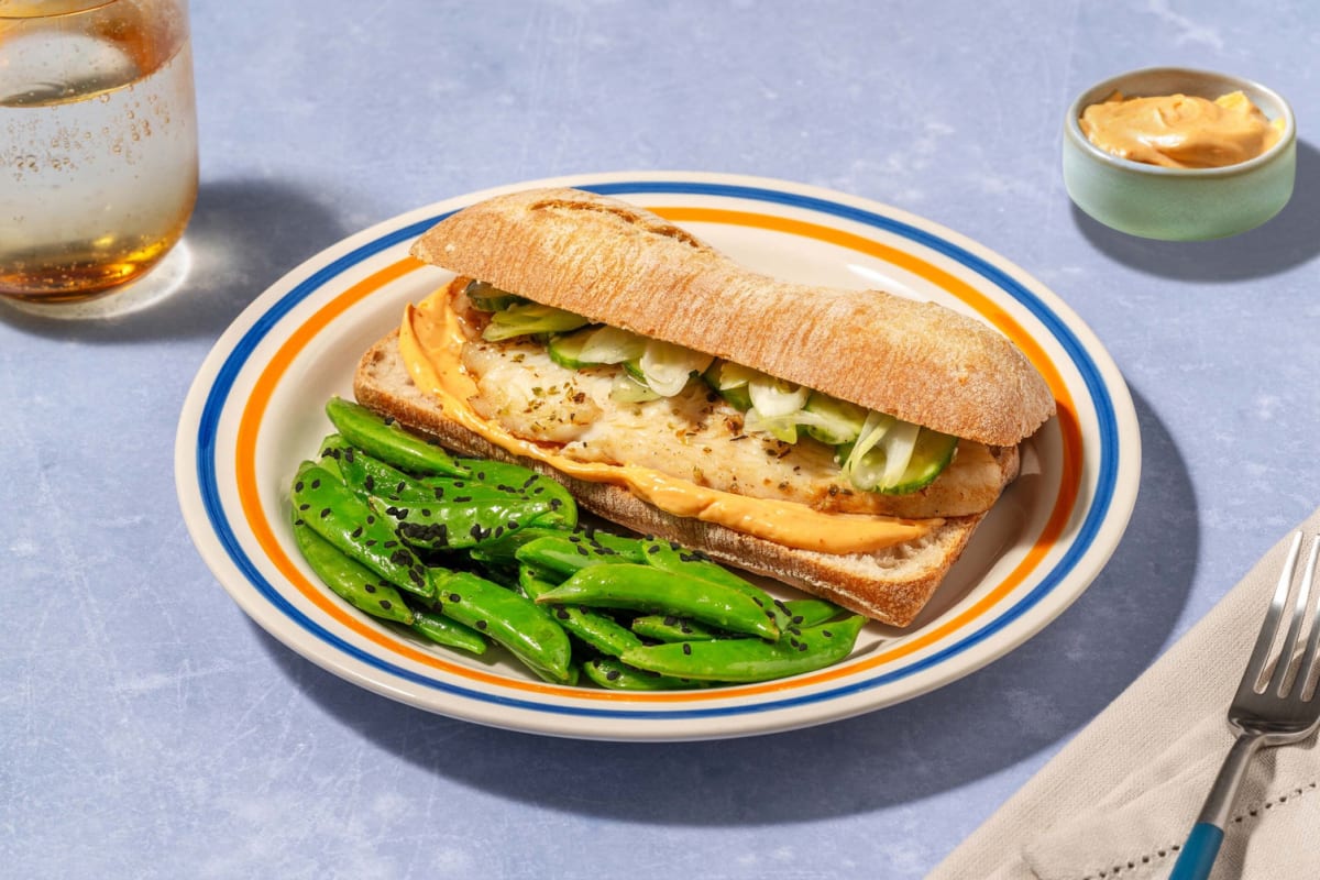 SuperQuick Pan-Fried Sesame Salmon Sandwiches