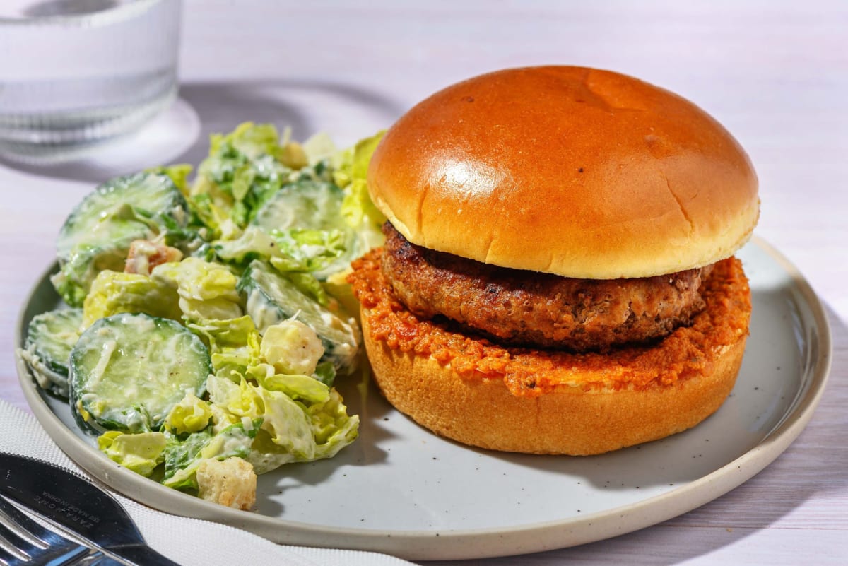SuperQuick Cheesy Italian-Inspired Beef Burgers