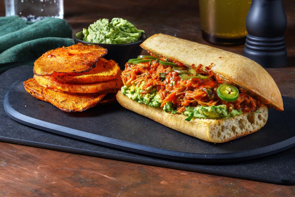 Mexican vegan Pulled Sandwich