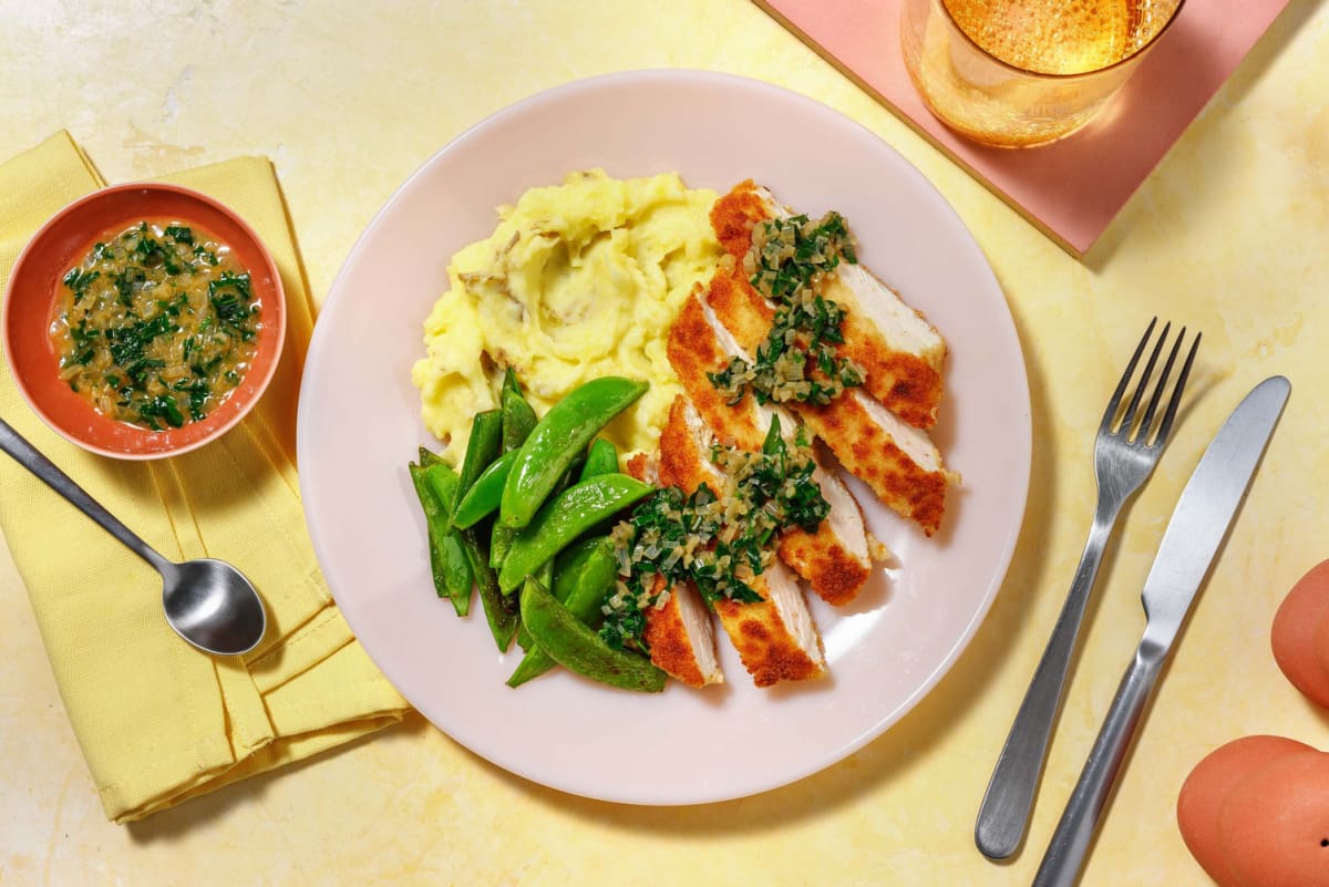 Crispy Chicken in Roasted Garlic Butter Sauce