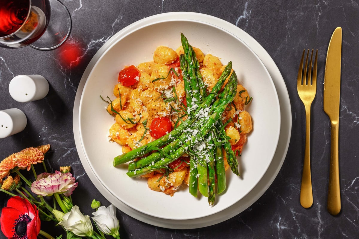 Gnocchi-Pfanne mit grünem Spargel