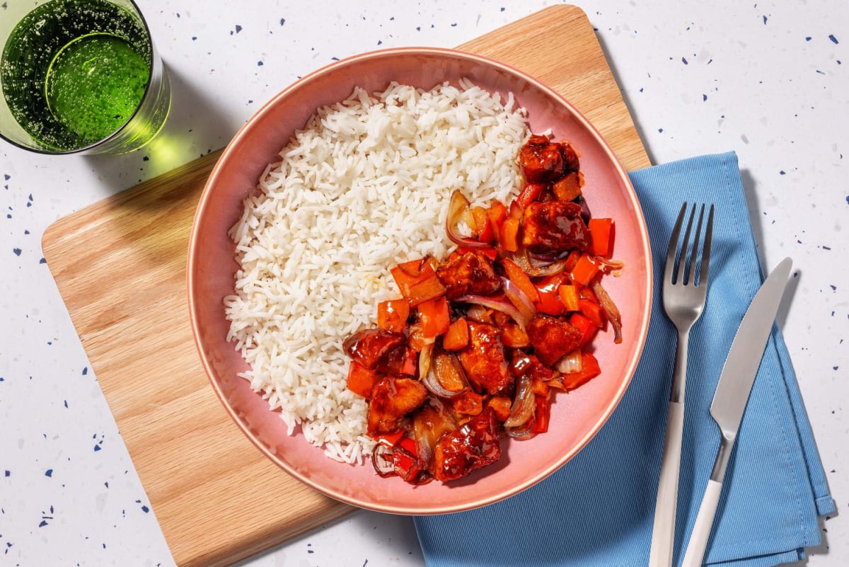 Sweet and Sticky Chicken on Rice