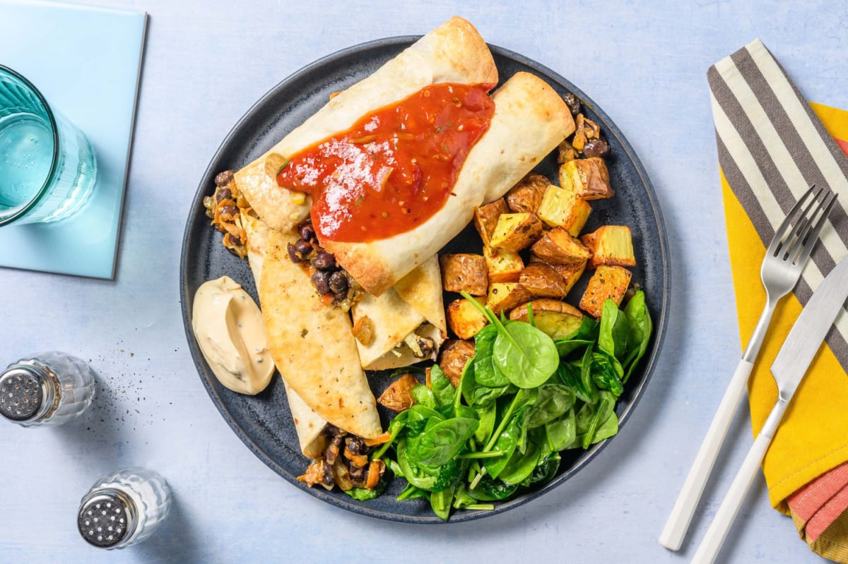 Mexicanske bønne-taquitos 