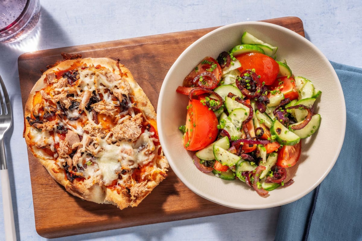 Tuna melt naanpizza