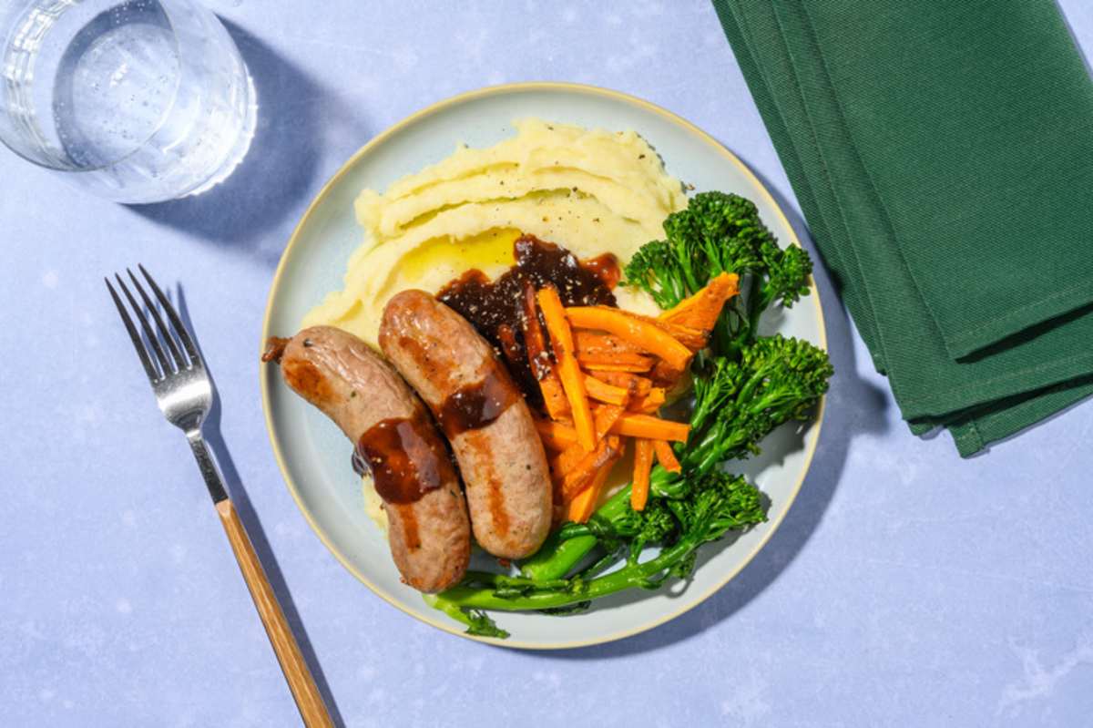 Double Banging Bangers and Garlic Mash