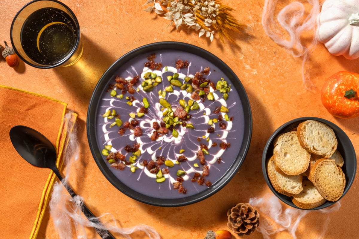Crema di cavolo e 'ragnatela' di stracchino