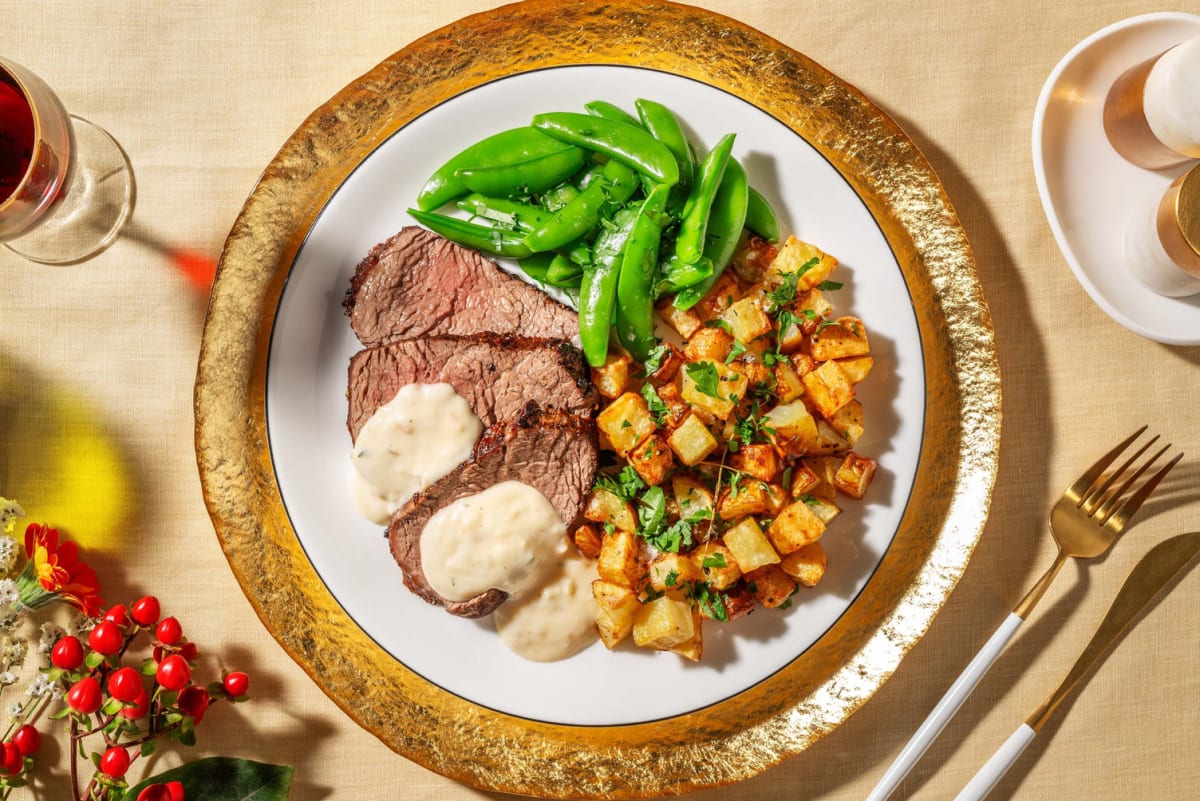  Tenderloin Steaks in Creamy Shallot Sauce