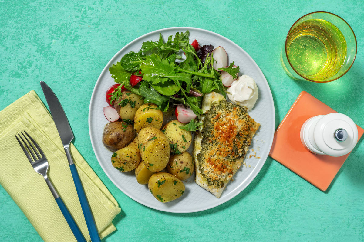Pesto Crusted Hake Recipe HelloFresh