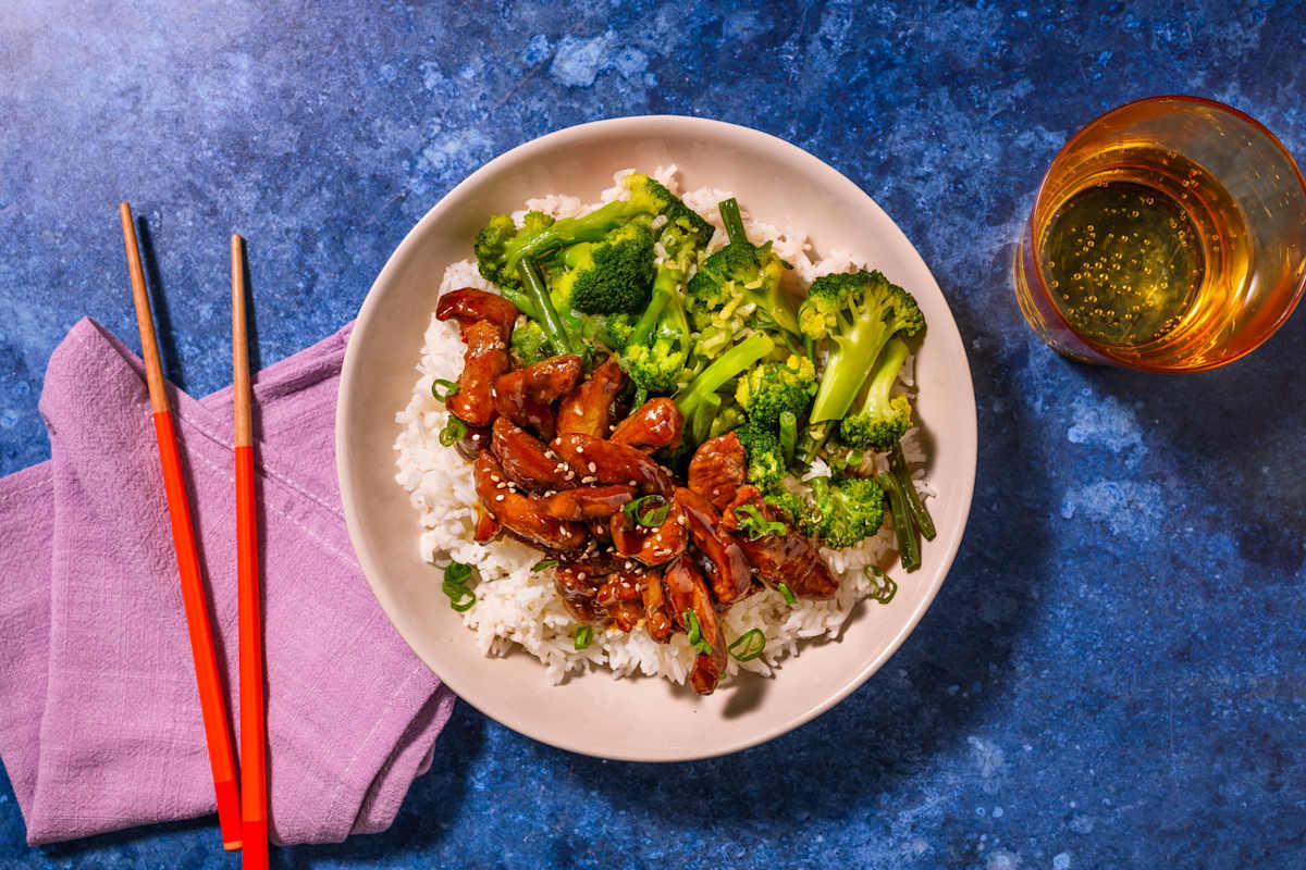 Quick Sizzling Sweet Chilli Plant-Based Mince & Rice