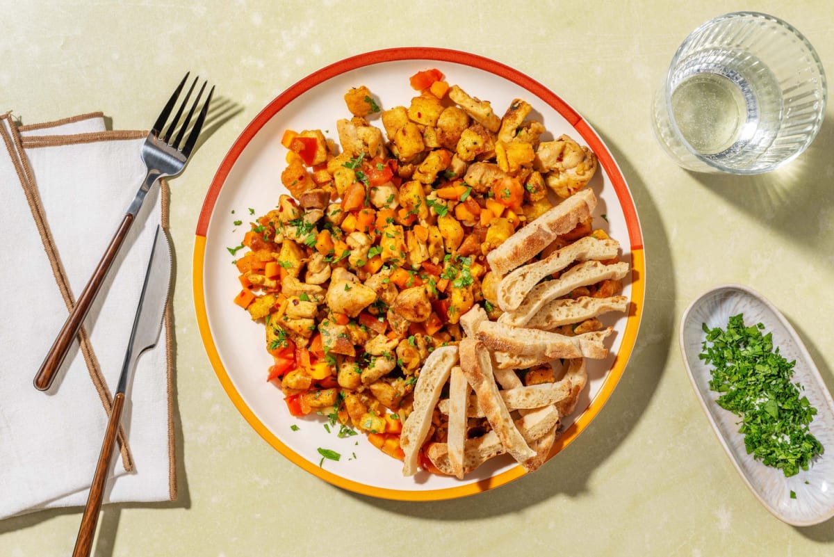 Kottu di pollo alla cingalese