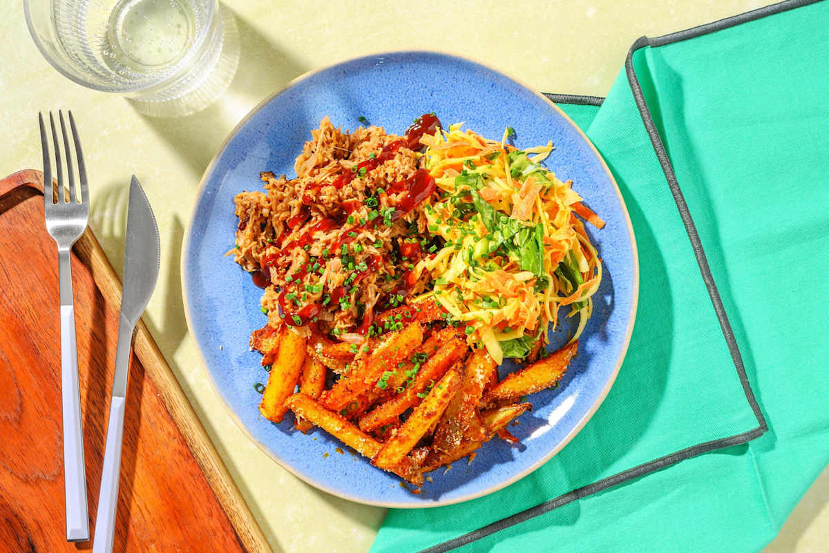 BBQ-kryddad pulled pork-bowl