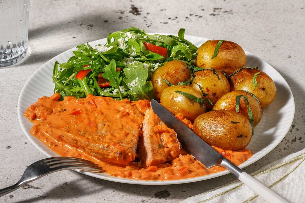Toscansk svinekotelett i kremet saus
