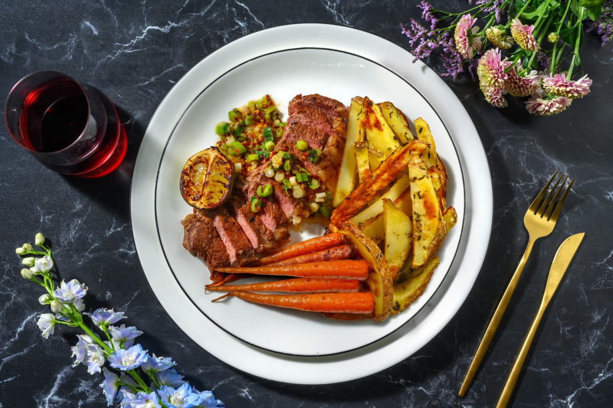 Irish Sirloin Steak in Chimichurri Butter