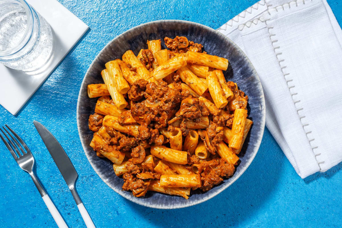 Rosemary Lamb and Mushroom Rigatoni