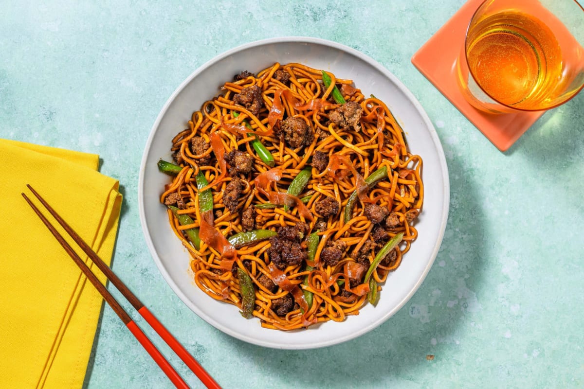 Thai Inspired Beef and Noodle Stir-Fry