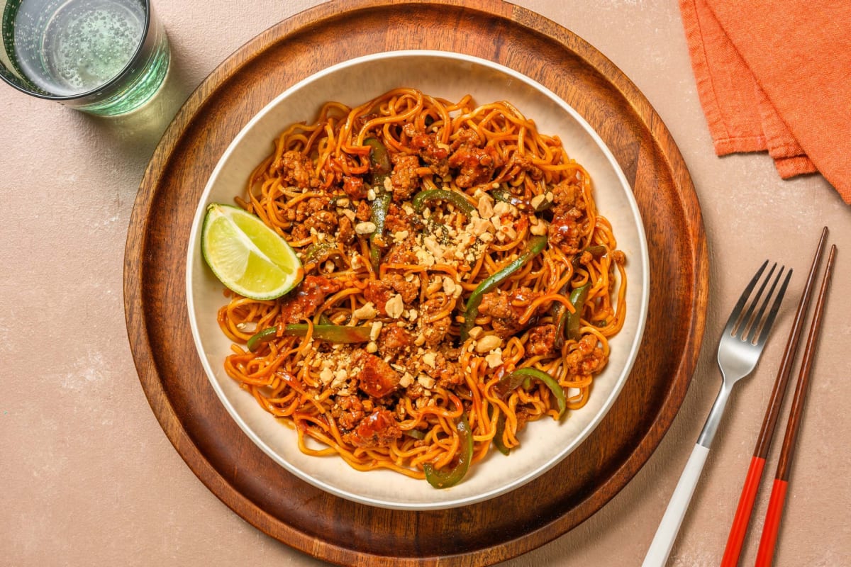 Korean Style Honey Beef Noodles