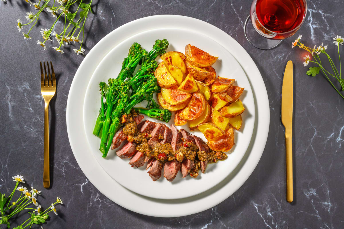 Irish Sirloin Steak and Twice-cooked Potatoes