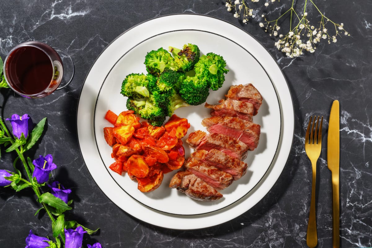 Irish Sirloin Steak and Sofrito Potatoes