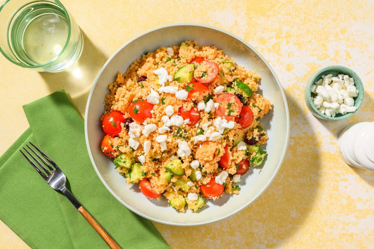 Ziegenkäse-Tabbouleh mit Cranberries