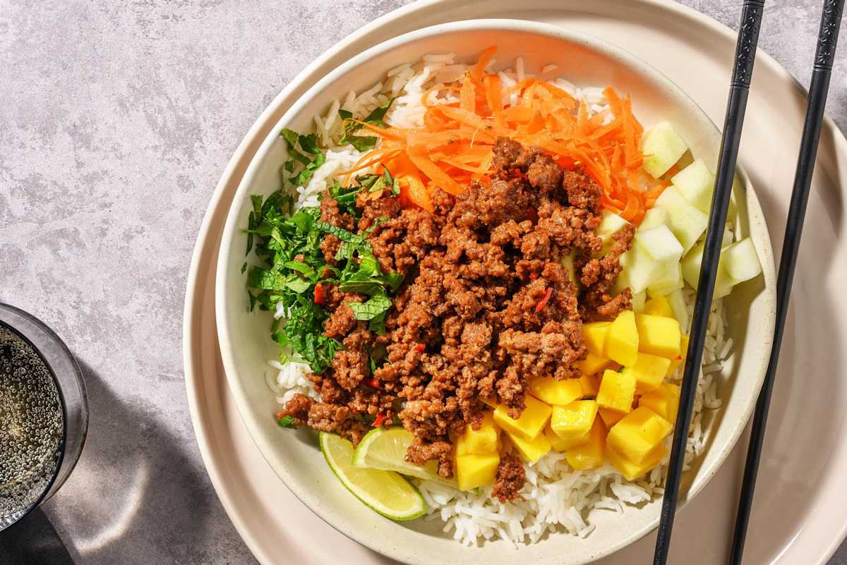 Vietnamesisk nötfärsbowl
