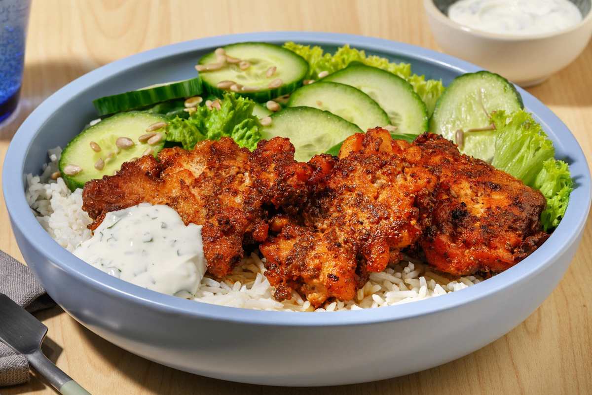 Middle Eastern haddock fish cakes and rice