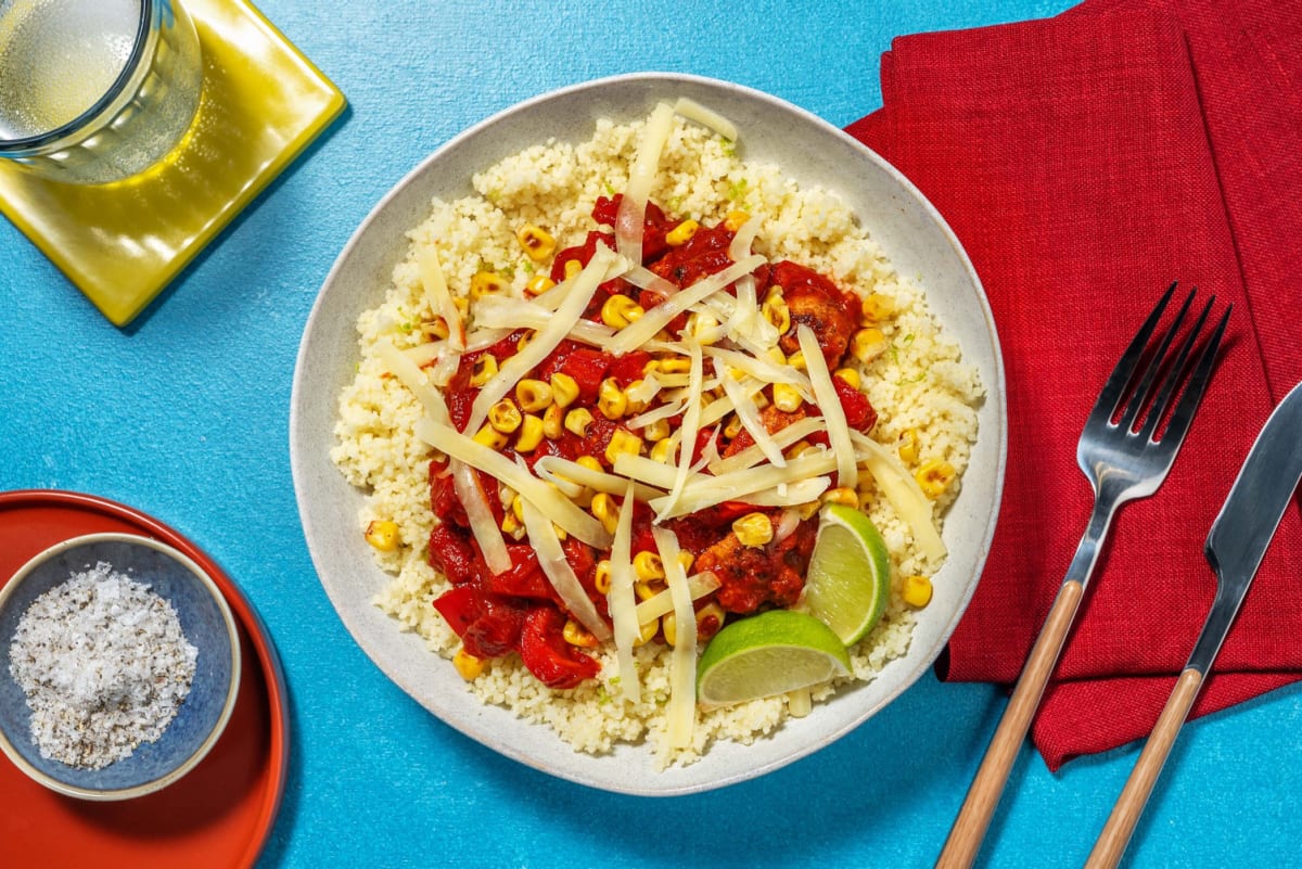 Chipotle Pork, Charred Corn and Pepper Bowl