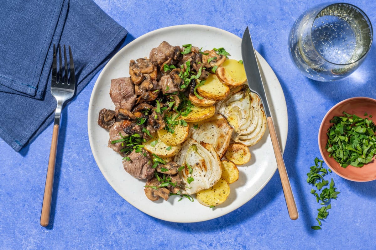 Spezzatino express di vitello e champignon