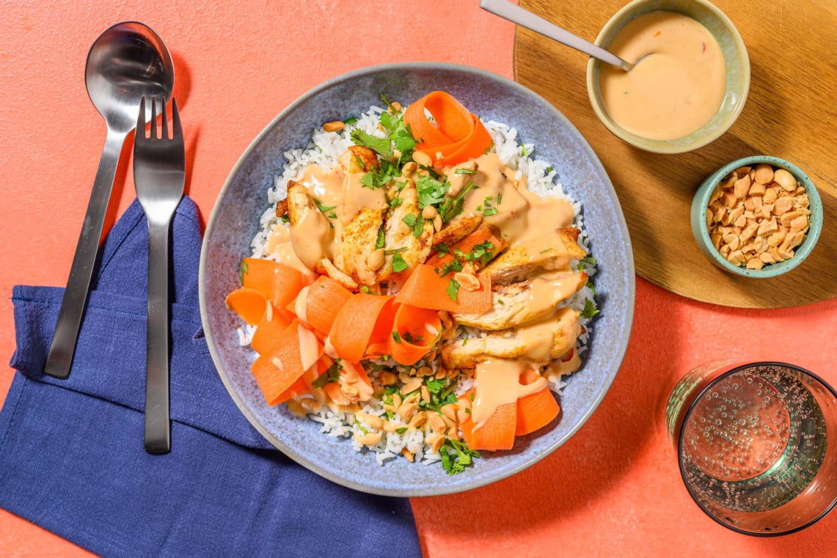 Thai Style Spiced Chicken Breast and Satay Sauce