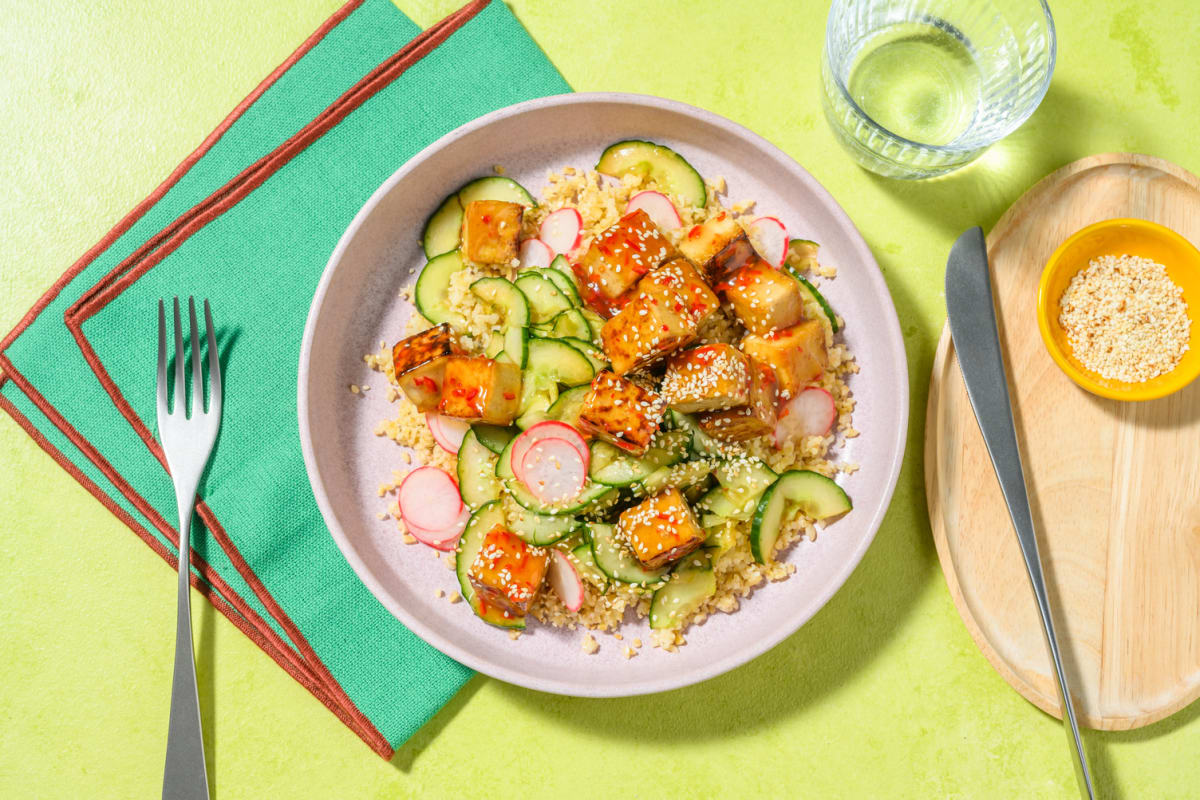 Teriyaki Tofu Bulgur Bowl