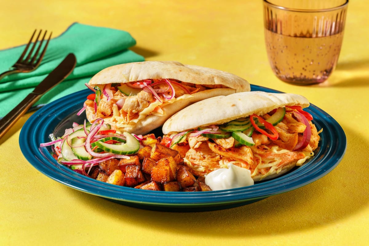 Pita  pulled chicken