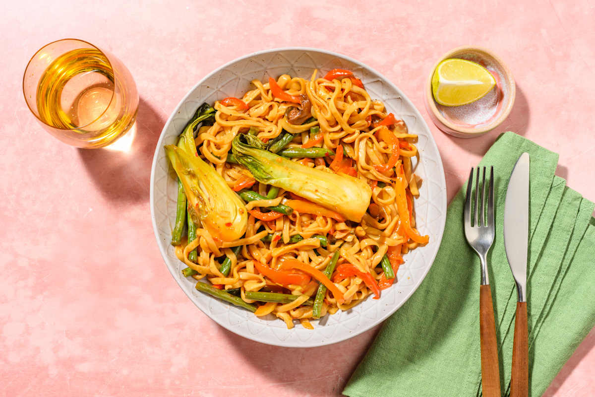Pak Choi Teriyaki Noodles with Tofu