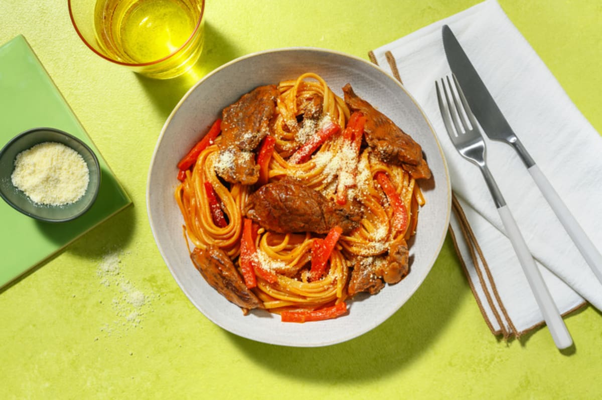 Cajun Beef Strip Linguine