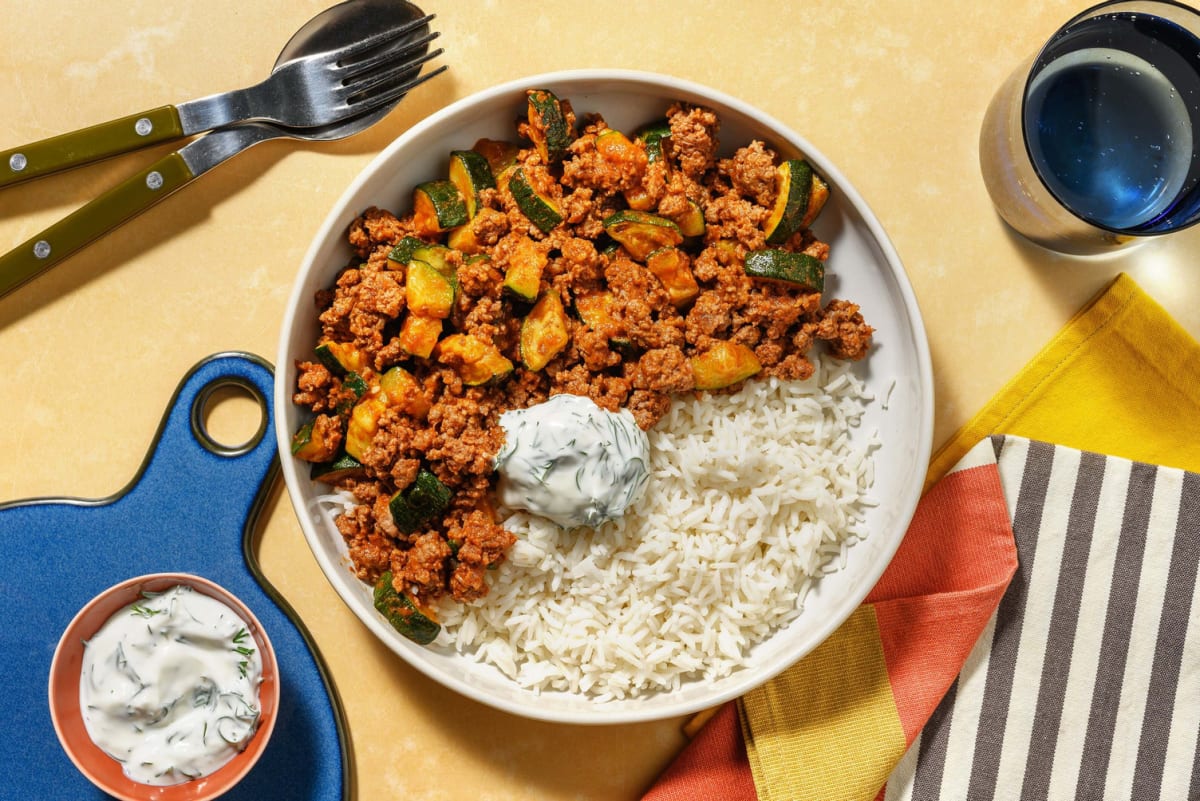 Honey Chermoula Beef and Charred Courgette